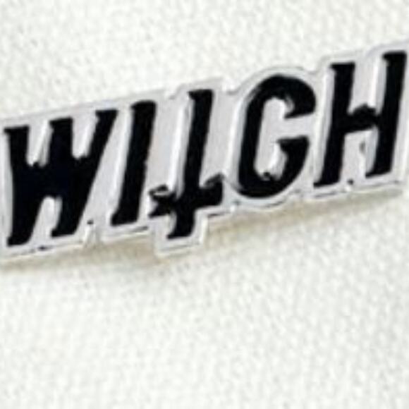 Black Witch Pin Brooch - Picture 3 of 3